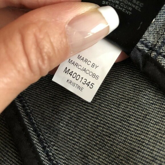 Marc Jacobs Denim And Leather Jacket SZ 2 Fitted. Leather Trim - Picture 10 of 10